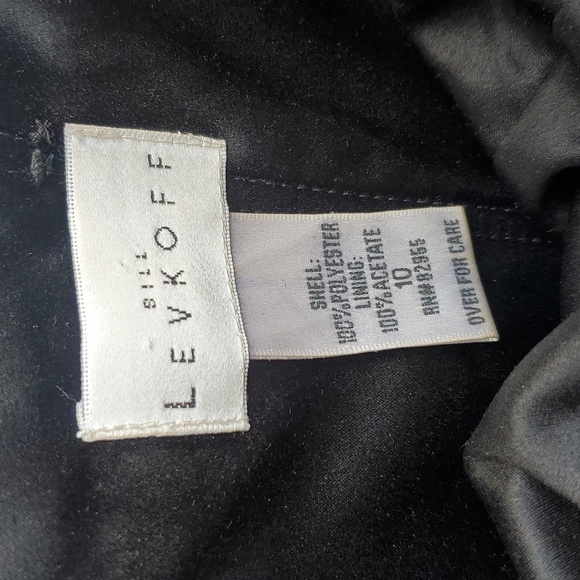 Bill Levkoff Black Satin Strapless Cocktail Dress 10 - Picture 3 of 6